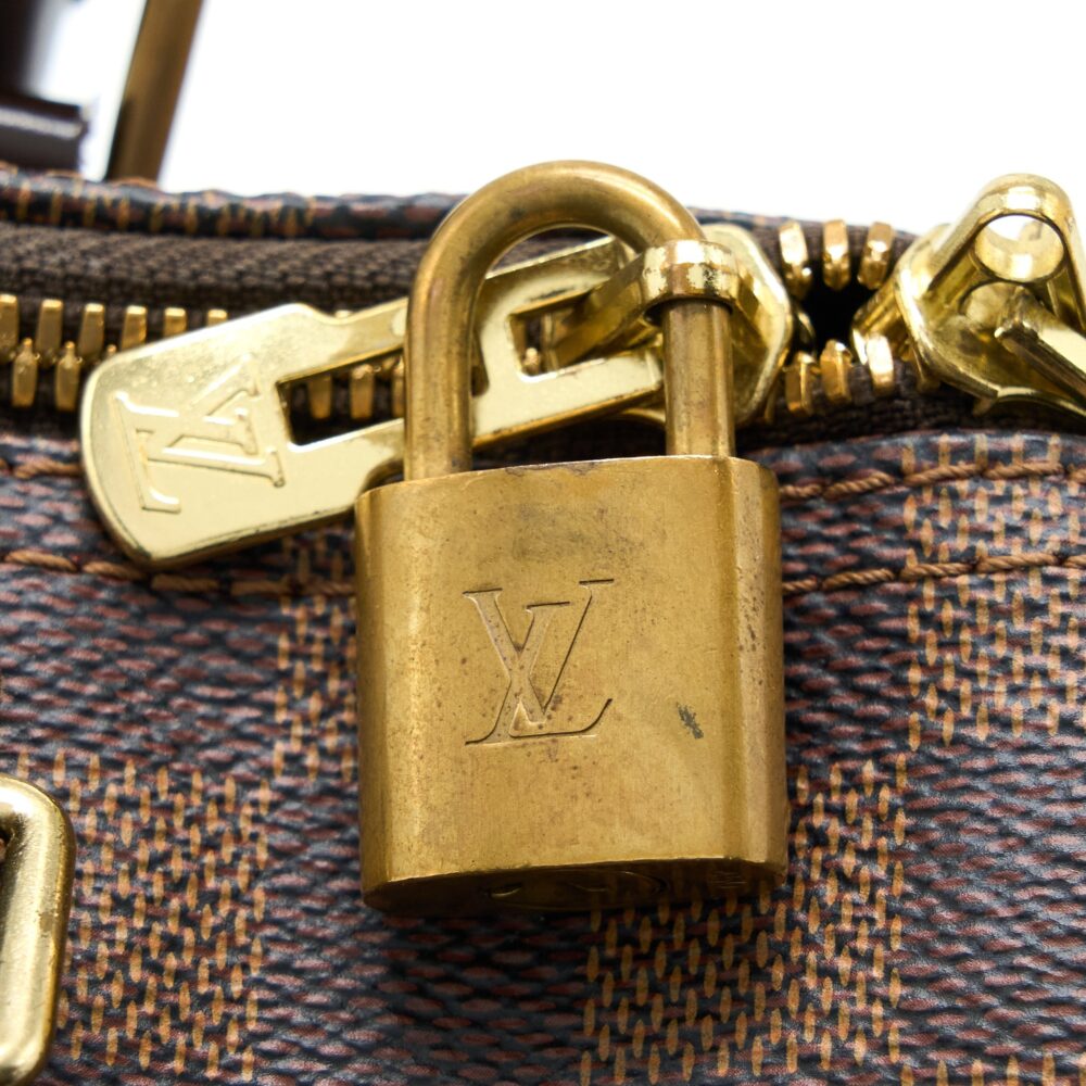 AAA Replica Louis Vuitton LV SPEEDY 25 DAMIER EBENE GHW