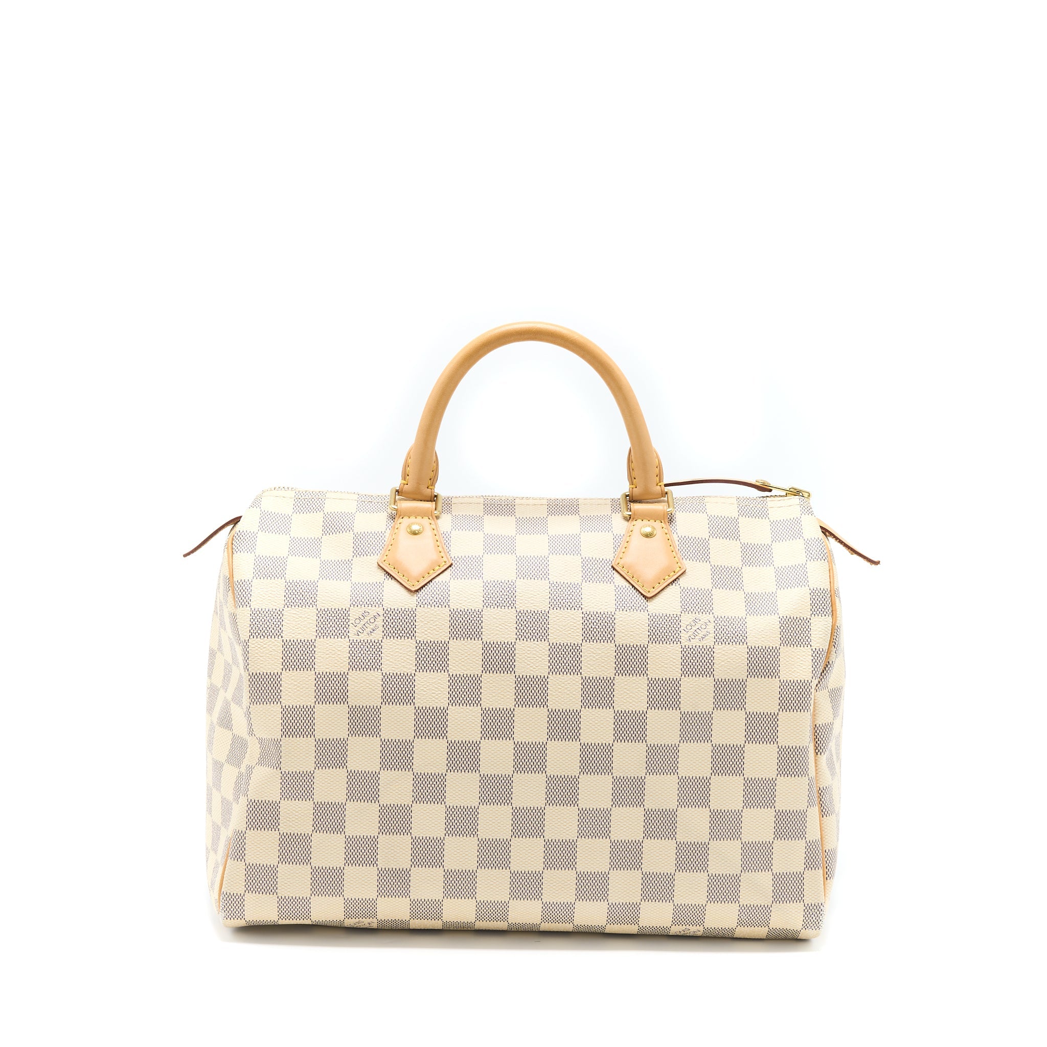 AAA Replica Louis Vuitton LV SPEEDY 30 DAMIER AZUR CANVAS GHW