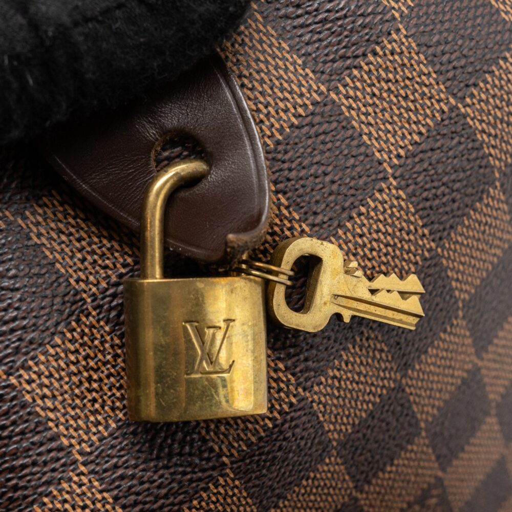 AAA Replica Louis Vuitton LV SPEEDY 35 DAMIER EBENE GHW