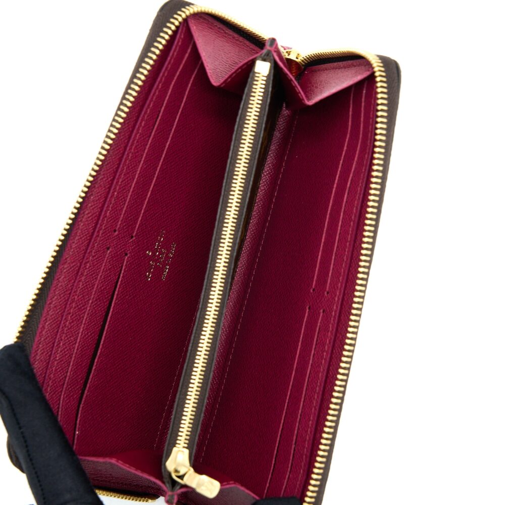 AAA Replica Louis Vuitton LV CLEMENCE LONG WALLET MONOGRAM CANVAS FUCHSIA GHW
