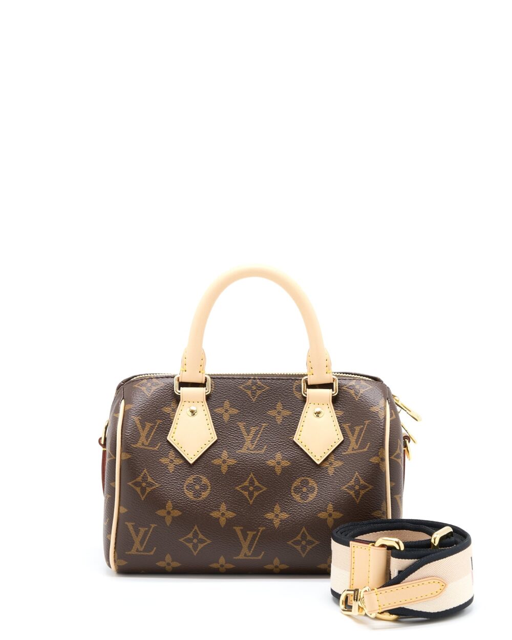AAA Replica Louis Vuitton LV SPEEDY 20 BANDOULIERE MONOGRAM CANVAS GHW