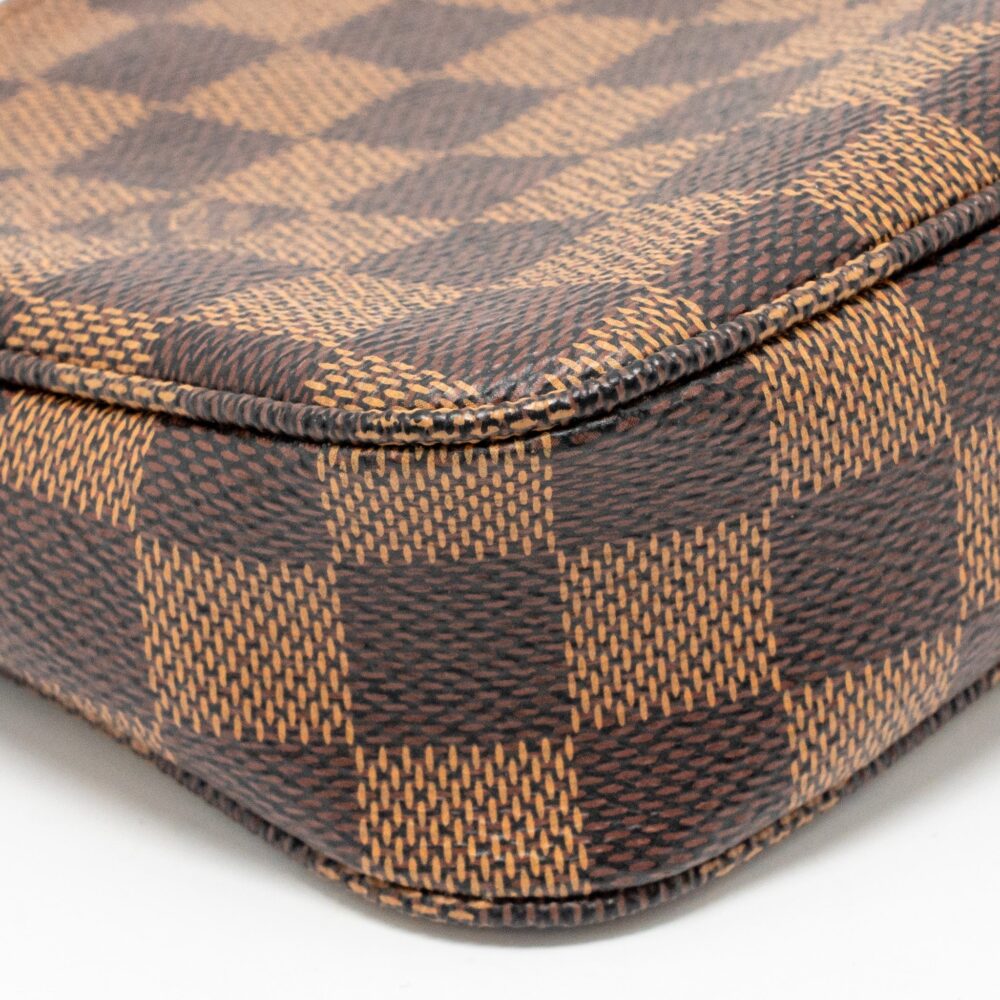 AAA Replica Louis Vuitton LV POCHETTE ACCESSOIRES DAMIER EBENE CANVAS GHW