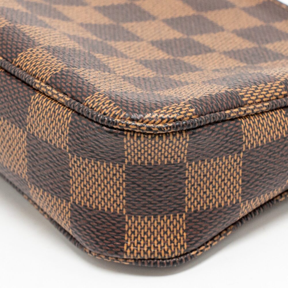AAA Replica Louis Vuitton LV POCHETTE ACCESSOIRES DAMIER EBENE CANVAS GHW