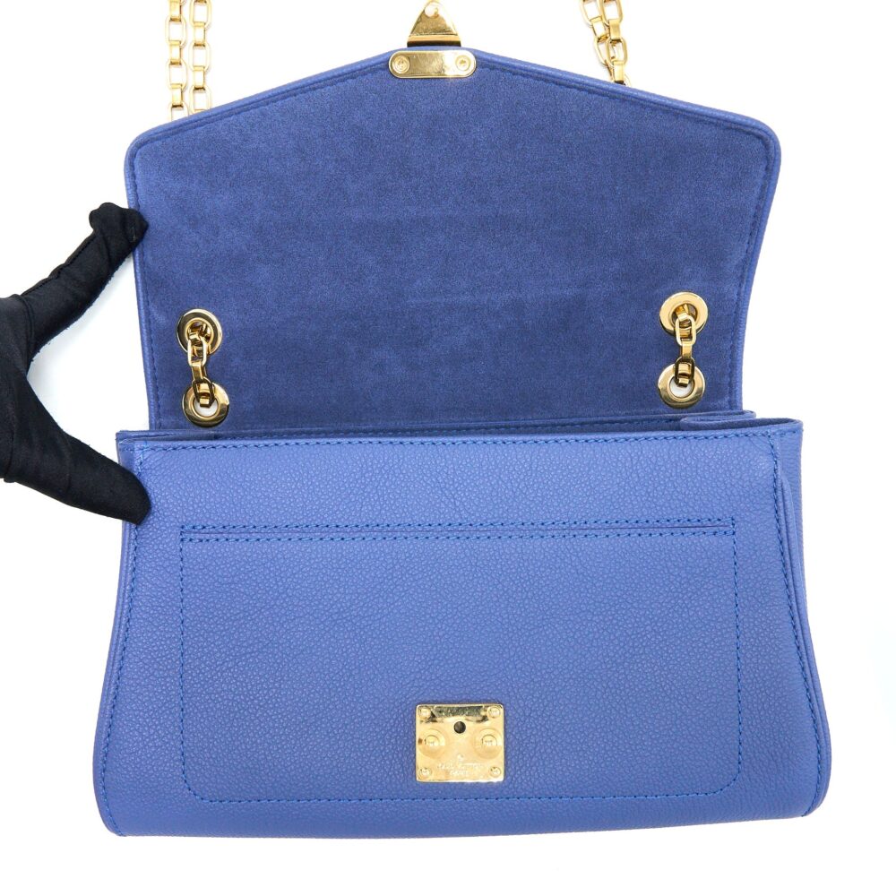AAA Replica Louis Vuitton LV SAINT GERMAINE CROSSBODY BAG MONOGRAM EMPREINTE BLUE GHW