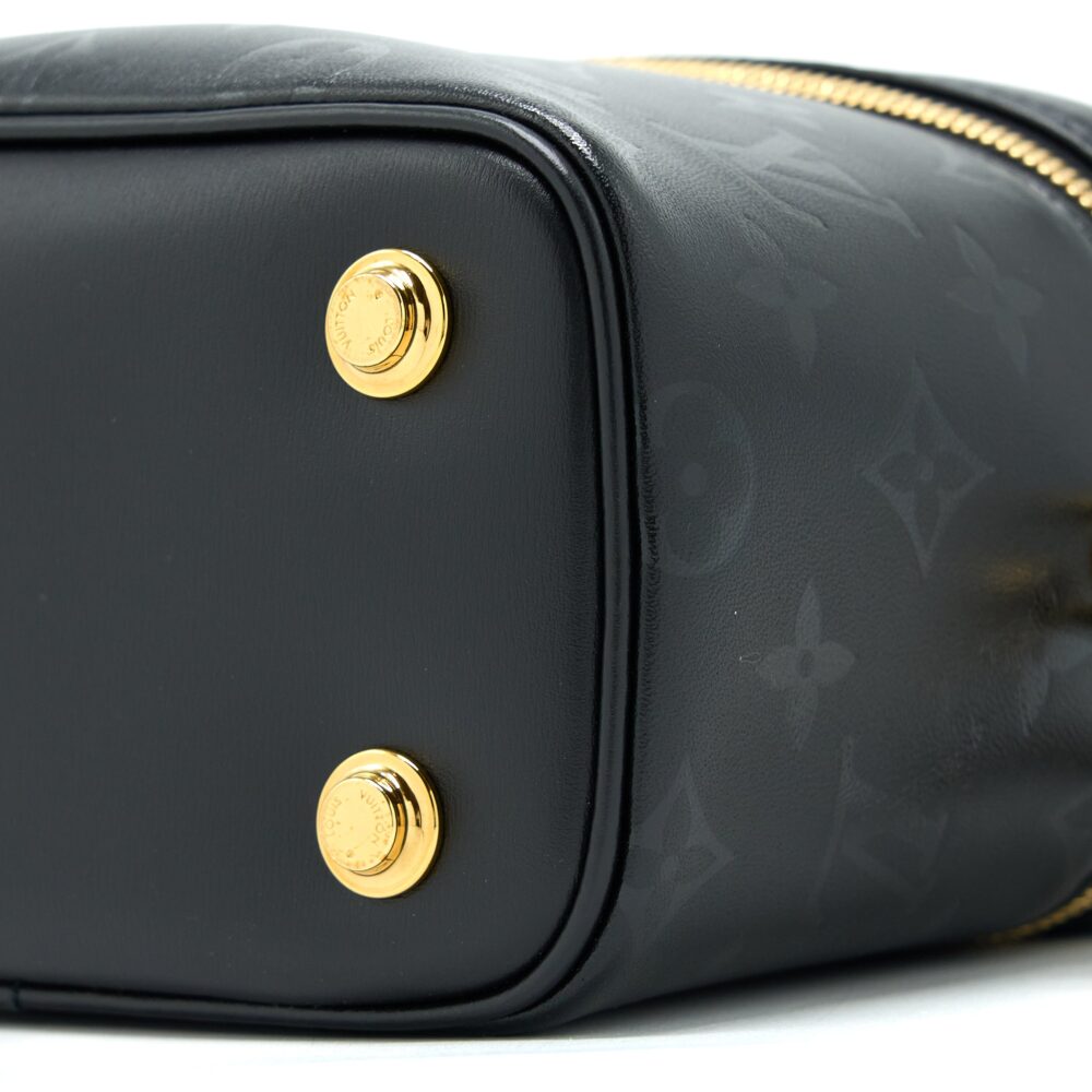 AAA Replica Louis Vuitton LV VANITY PM MONOGRAM LAMBSKIN BLACK GHW