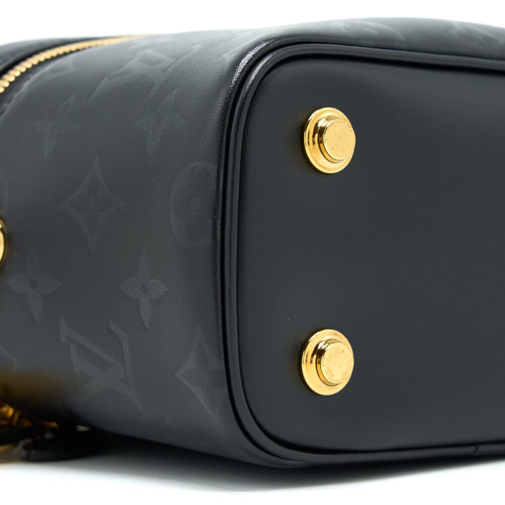 AAA Replica Louis Vuitton LV VANITY PM MONOGRAM LAMBSKIN BLACK GHW