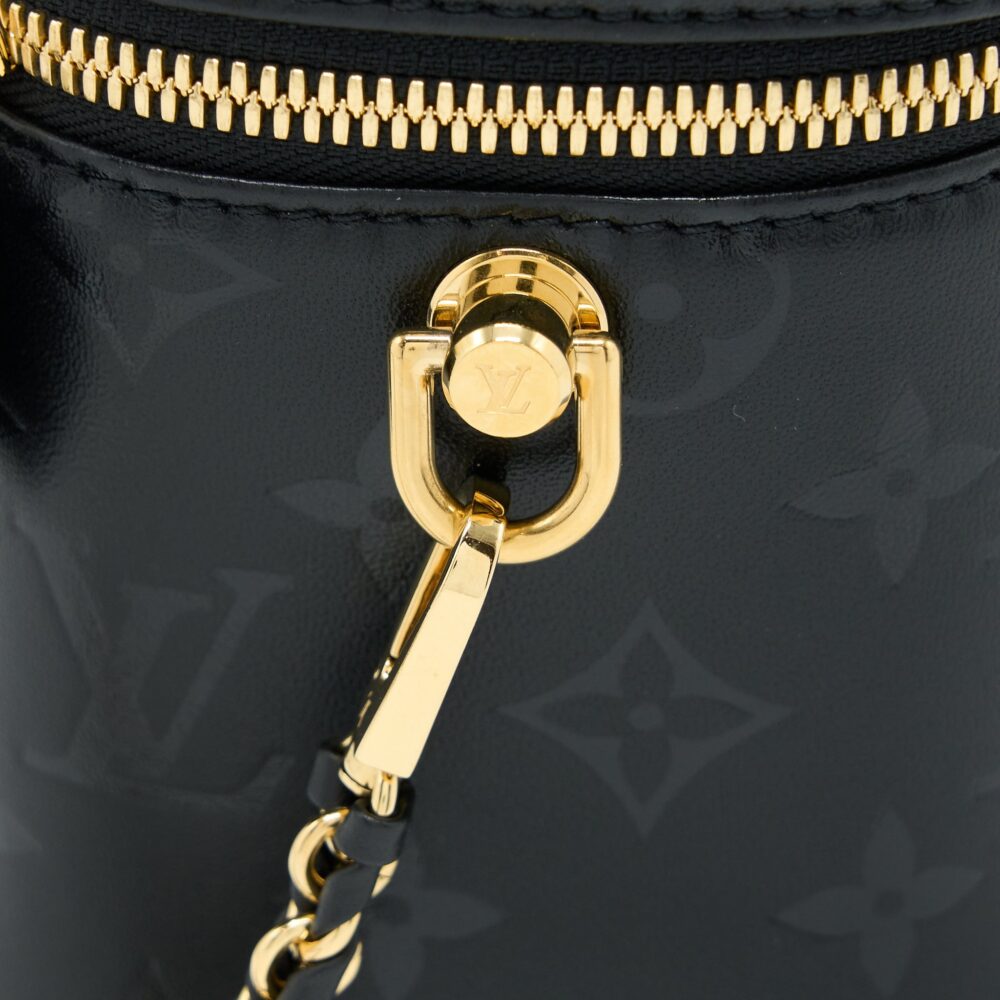 AAA Replica Louis Vuitton LV VANITY PM MONOGRAM LAMBSKIN BLACK GHW