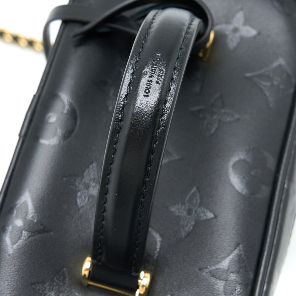 AAA Replica Louis Vuitton LV VANITY PM MONOGRAM LAMBSKIN BLACK GHW