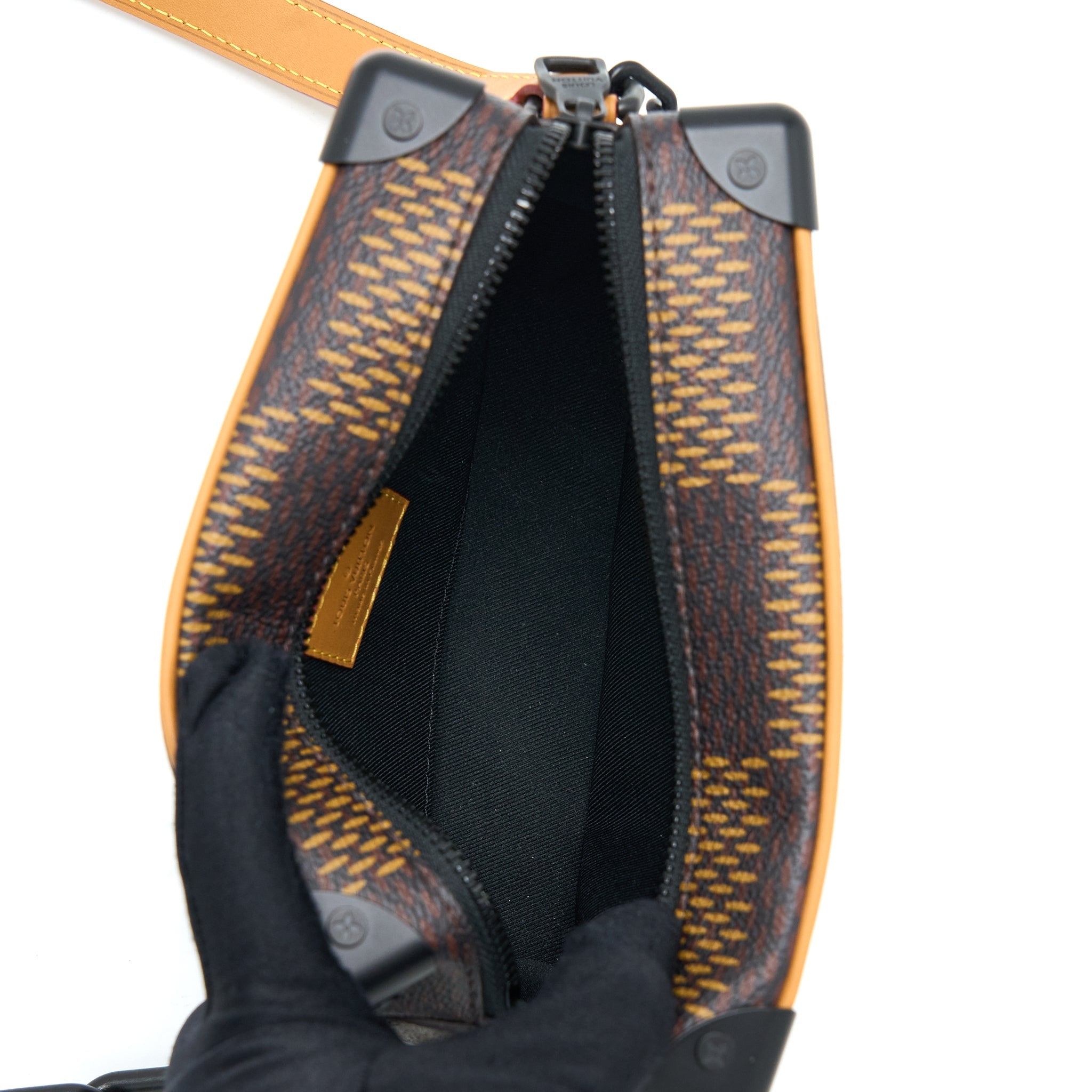 AAA Replica Louis Vuitton LV X NIGO MINI SOFT TRUNK DAMIER EBENE MATTE BLACK HARDWARE