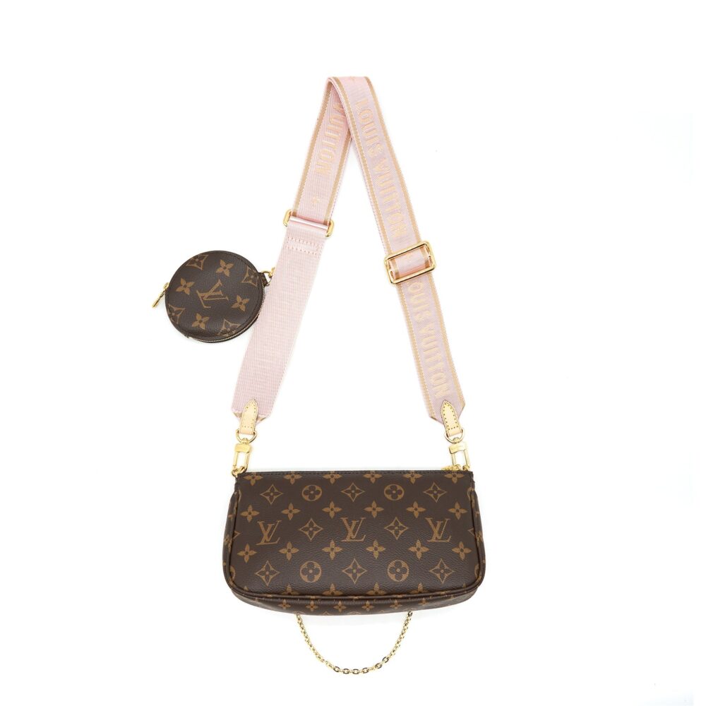 AAA Replica Louis Vuitton LV MULTI POCHETTE ACCESSORIES PINK STRAP