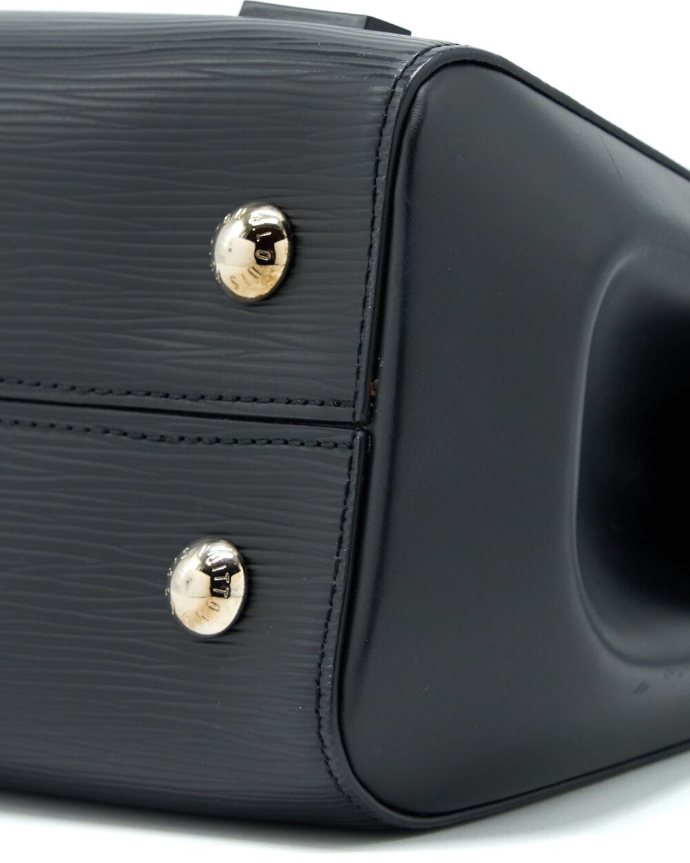 AAA Replica Louis Vuitton LV CLUNY MM EPI BLACK SHW WITH INITIAL S.S