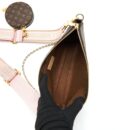 AAA Replica Louis Vuitton LV MULTI POCHETTE ACCESSORIES PINK STRAP