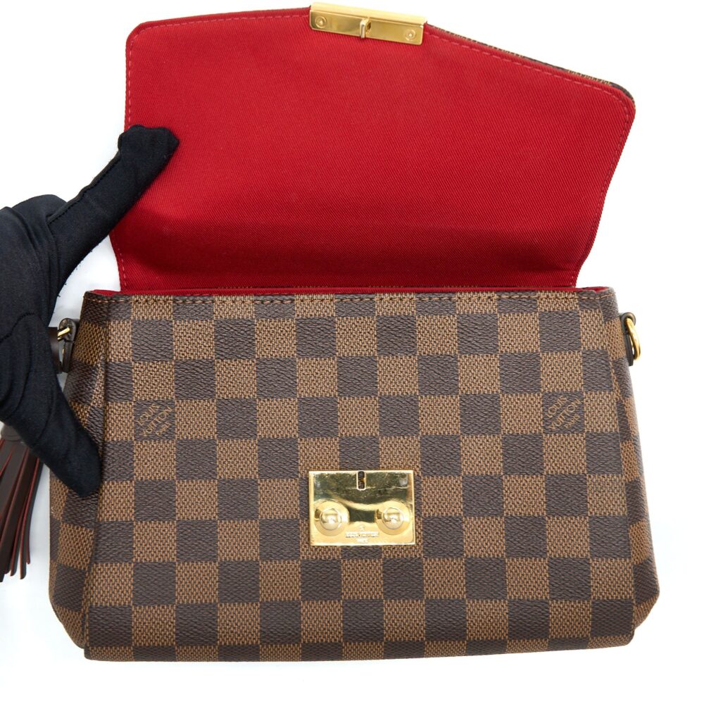 AAA Replica Louis Vuitton LV CROISETTE DAMIER EBENE CANVAS GHW