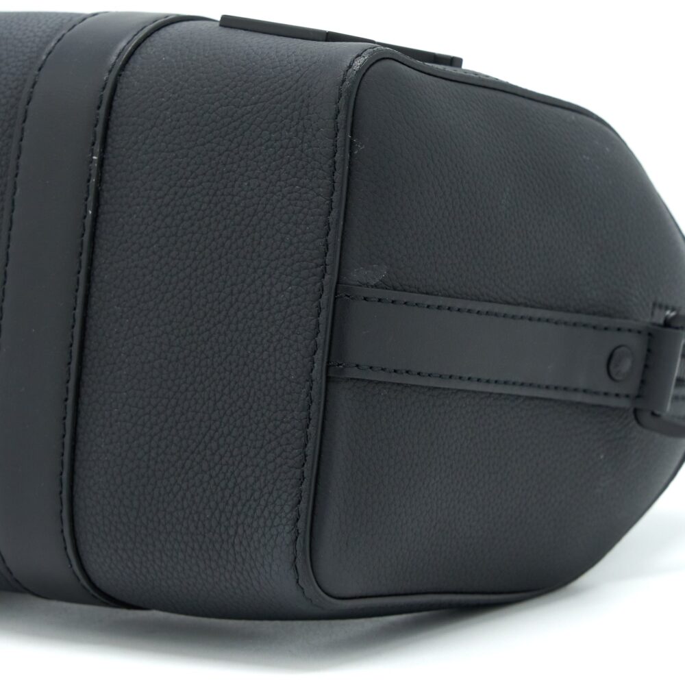 AAA Replica Louis Vuitton LV CITY KEEPALL GRAINED CALFSKIN BLACK WITH BLACK HARDWARE (NEW VERSION)