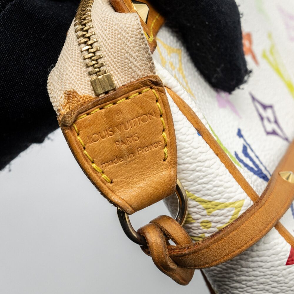 AAA Replica Louis Vuitton LV VINTAGE POCHETTE ACCESSORIES MULTICOLOUR MONOGRAM CANVAS WHITE GHW