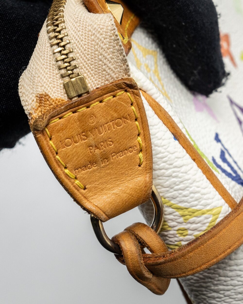 AAA Replica Louis Vuitton LV VINTAGE POCHETTE ACCESSORIES MULTICOLOUR MONOGRAM CANVAS WHITE GHW
