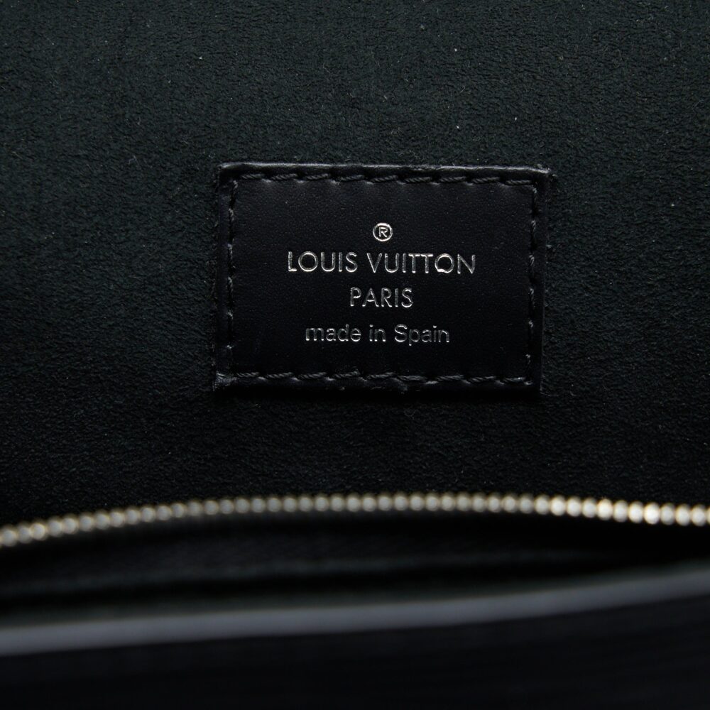 AAA Replica Louis Vuitton LV CLUNY MM EPI BLACK SHW WITH INITIAL S.S