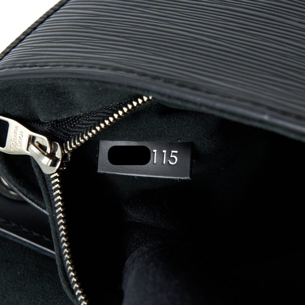 AAA Replica Louis Vuitton LV CLUNY MM EPI BLACK SHW WITH INITIAL S.S