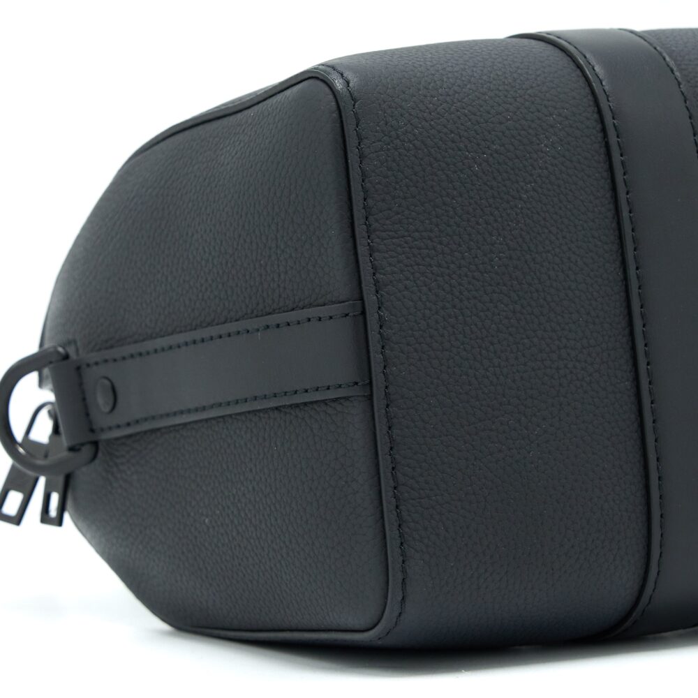 AAA Replica Louis Vuitton LV CITY KEEPALL GRAINED CALFSKIN BLACK WITH BLACK HARDWARE (NEW VERSION)