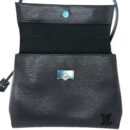 AAA Replica Louis Vuitton LV CLUNY MM EPI BLACK SHW WITH INITIAL S.S