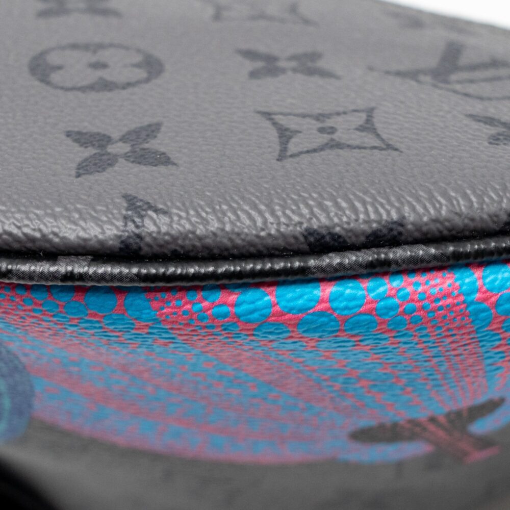 AAA Replica Louis Vuitton LV X YAYOI KUSAMA REVERSE MONOGRAM ECLIPSE MAXI BUMBAG CANVAS GREY/ MULTICOLOUR DARK SILVER HARDWARE