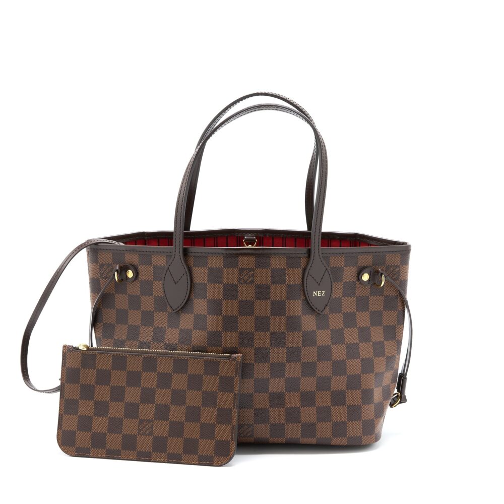AAA Replica Louis Vuitton LV NEVERFULL PM DAMIER EBENE CANVAS GHW