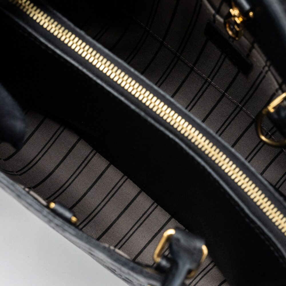 AAA Replica Louis Vuitton LV MONTAIGNE BB MONOGRAM EMPREINTE BLACK GHW