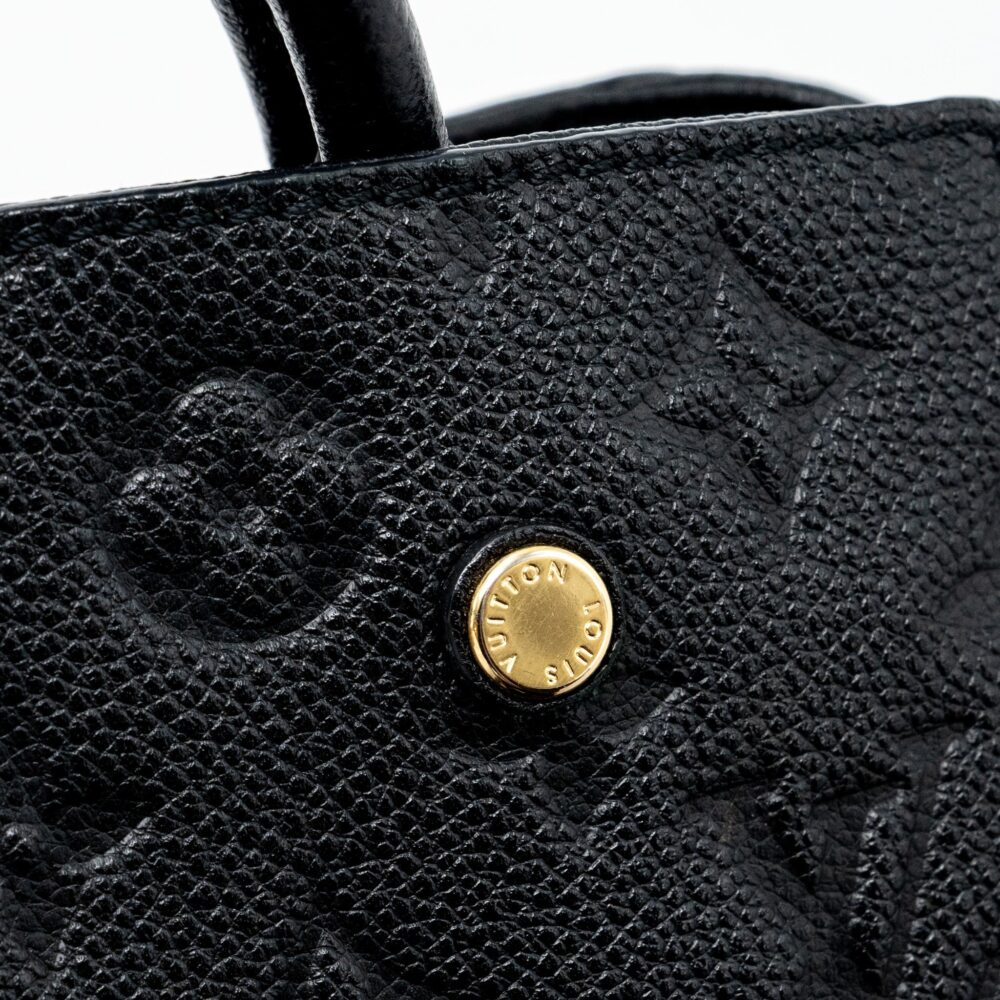 AAA Replica Louis Vuitton LV MONTAIGNE BB MONOGRAM EMPREINTE BLACK GHW