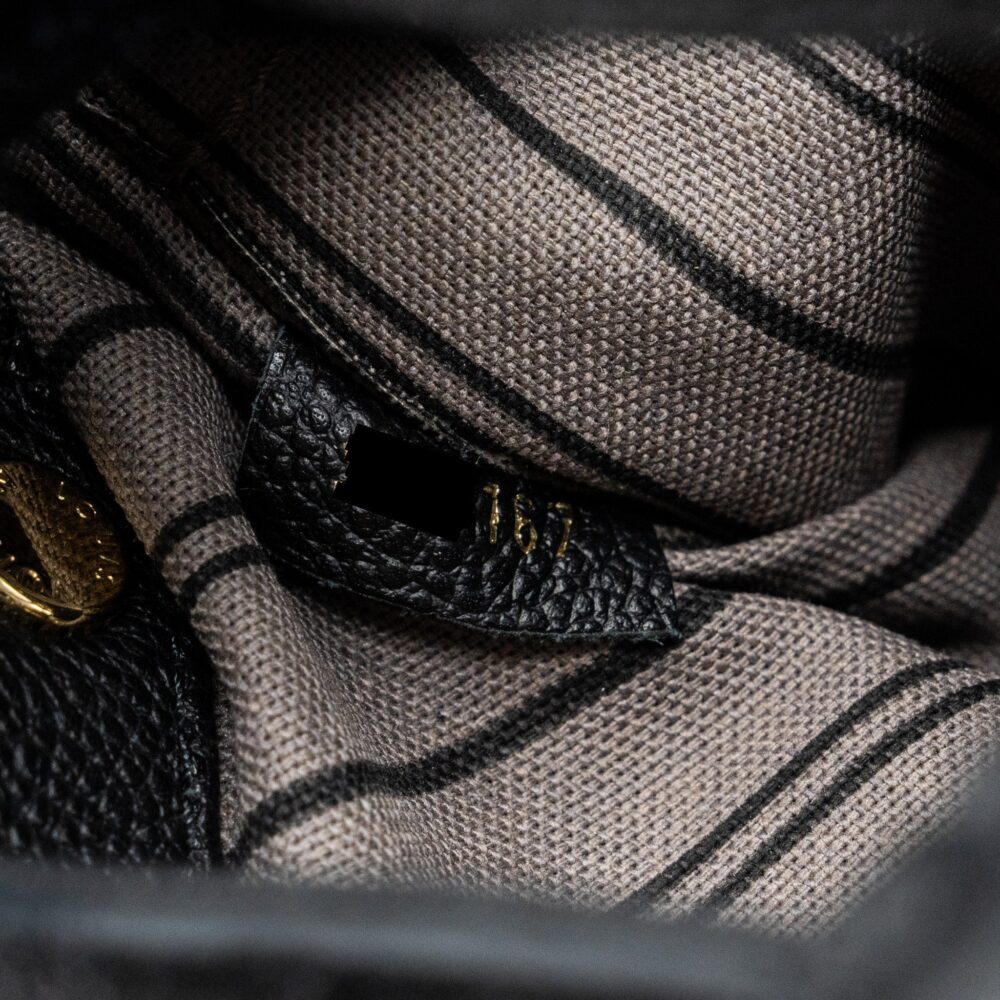 AAA Replica Louis Vuitton LV MONTAIGNE BB MONOGRAM EMPREINTE BLACK GHW