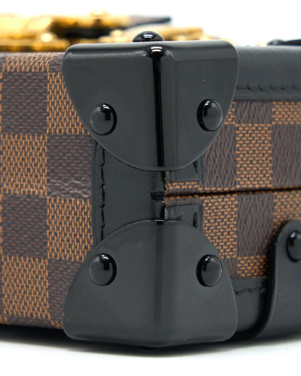 AAA Replica Louis Vuitton LV PETITE MALLE DAMIER EBENE CANVAS GHW