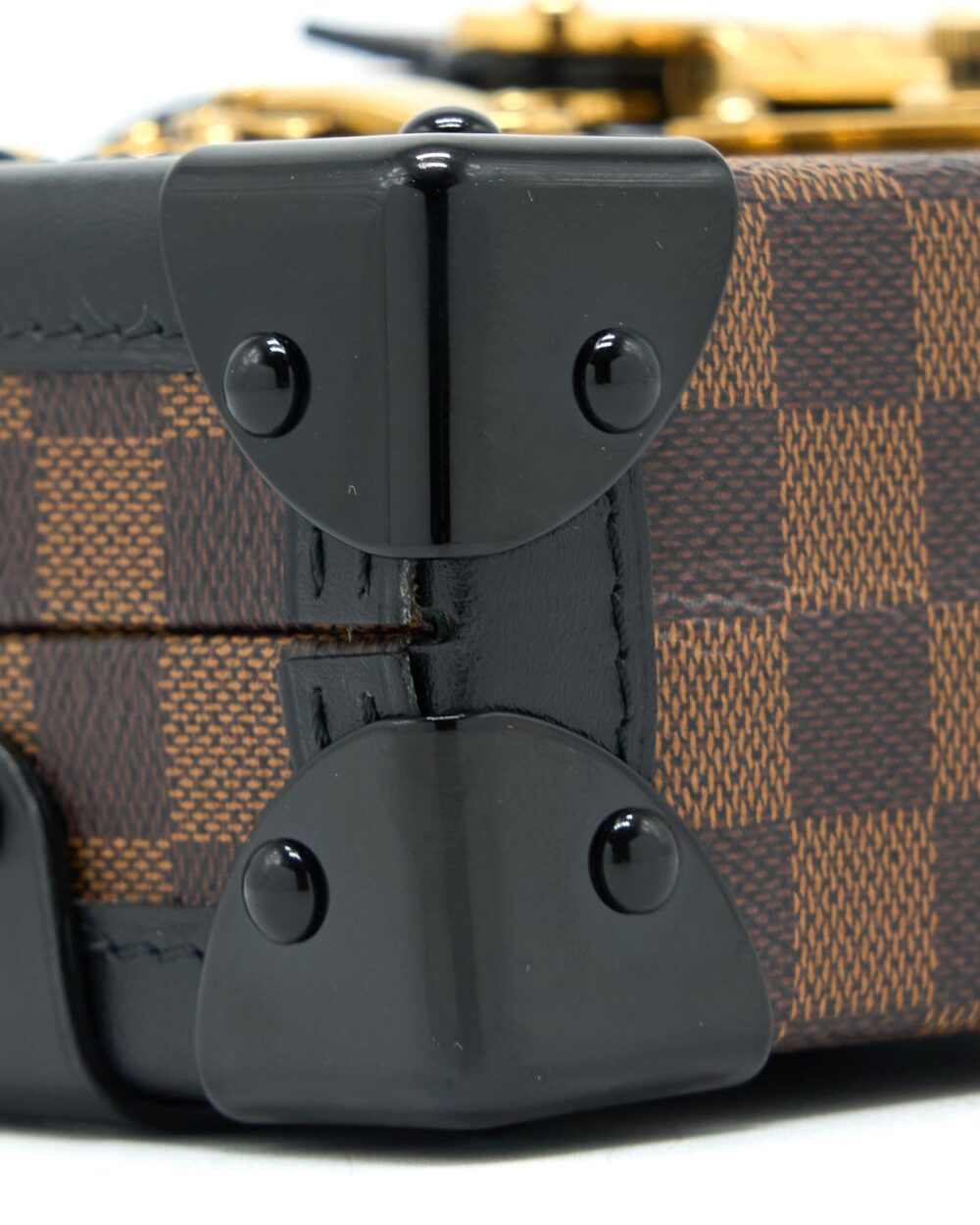 AAA Replica Louis Vuitton LV PETITE MALLE DAMIER EBENE CANVAS GHW