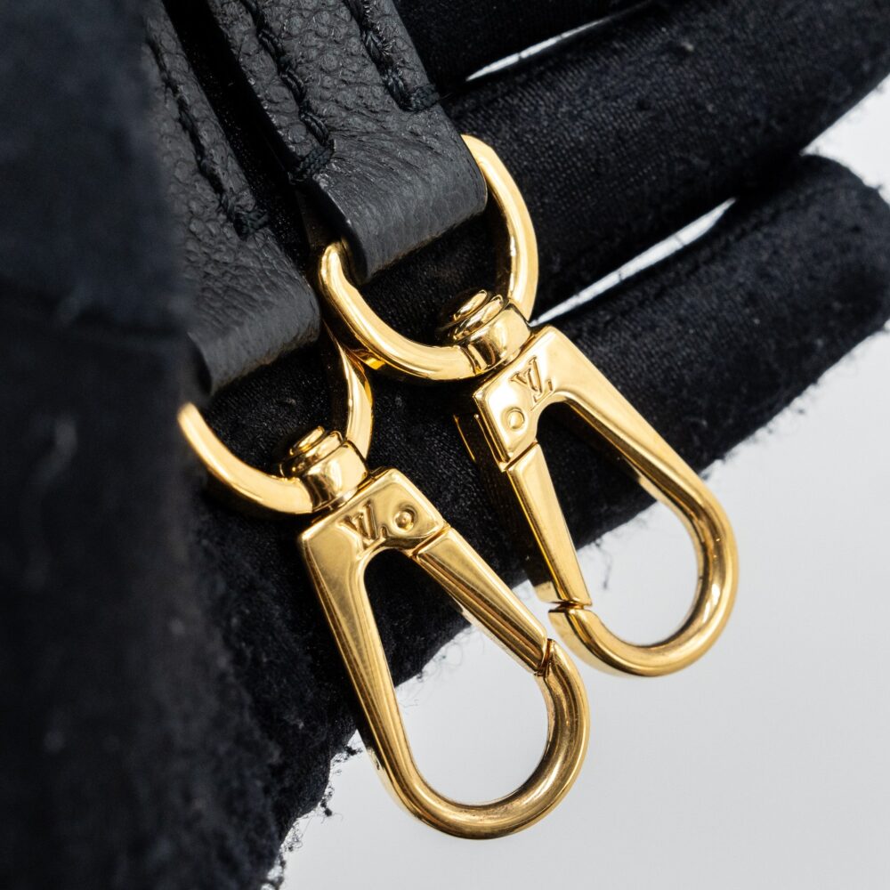 AAA Replica Louis Vuitton LV MONTAIGNE BB MONOGRAM EMPREINTE BLACK GHW