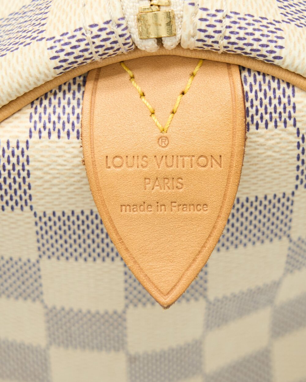 AAA Replica Louis Vuitton LV SPEEDY 30 DAMIER AZUR CANVAS GHW