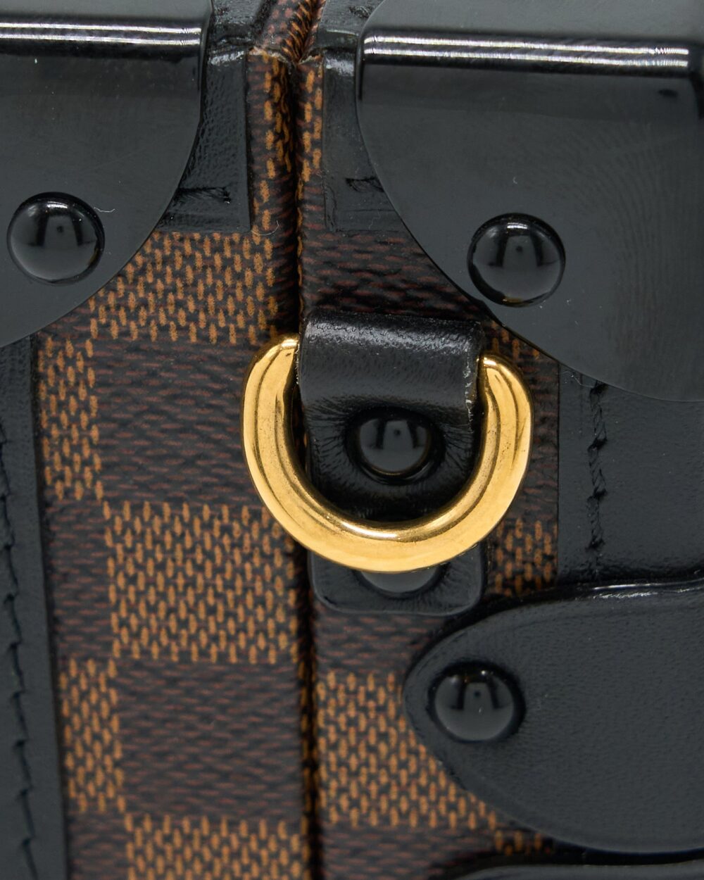 AAA Replica Louis Vuitton LV PETITE MALLE DAMIER EBENE CANVAS GHW