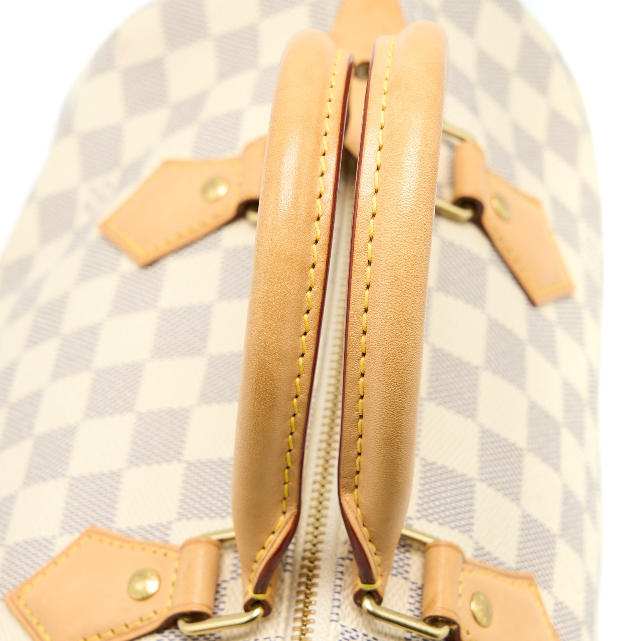 AAA Replica Louis Vuitton LV SPEEDY 30 DAMIER AZUR CANVAS GHW