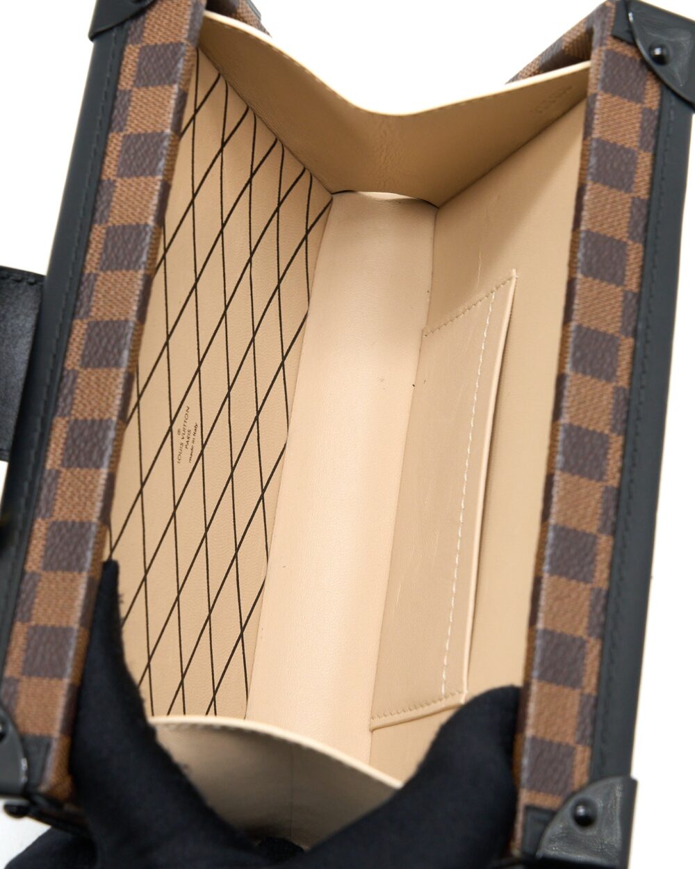 AAA Replica Louis Vuitton LV PETITE MALLE DAMIER EBENE CANVAS GHW