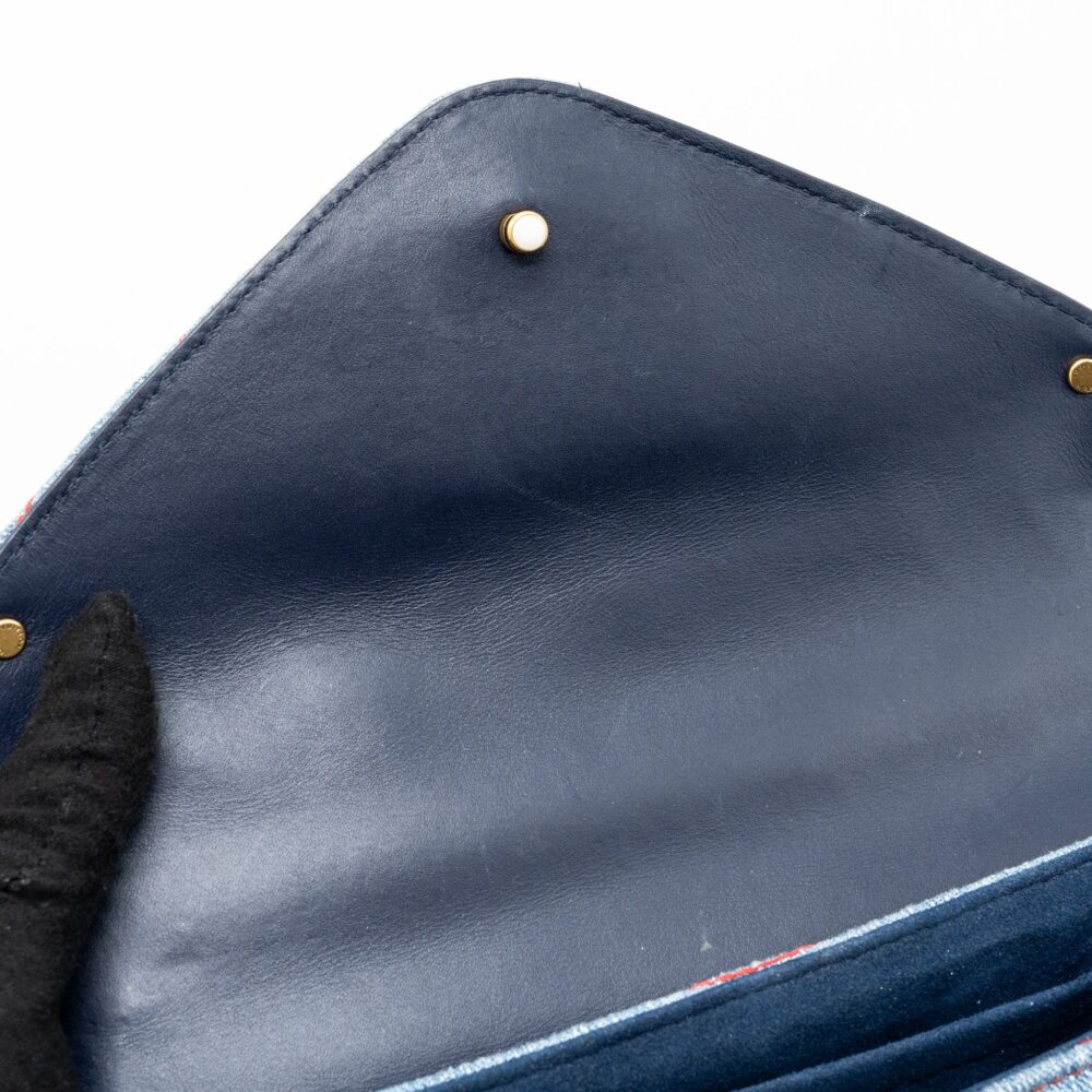 AAA Replica Louis Vuitton LV NEW WAVE FLAP CHAIN BAG LIMITED EDITION DENIM BLUE/ MULTICOLOR GHW