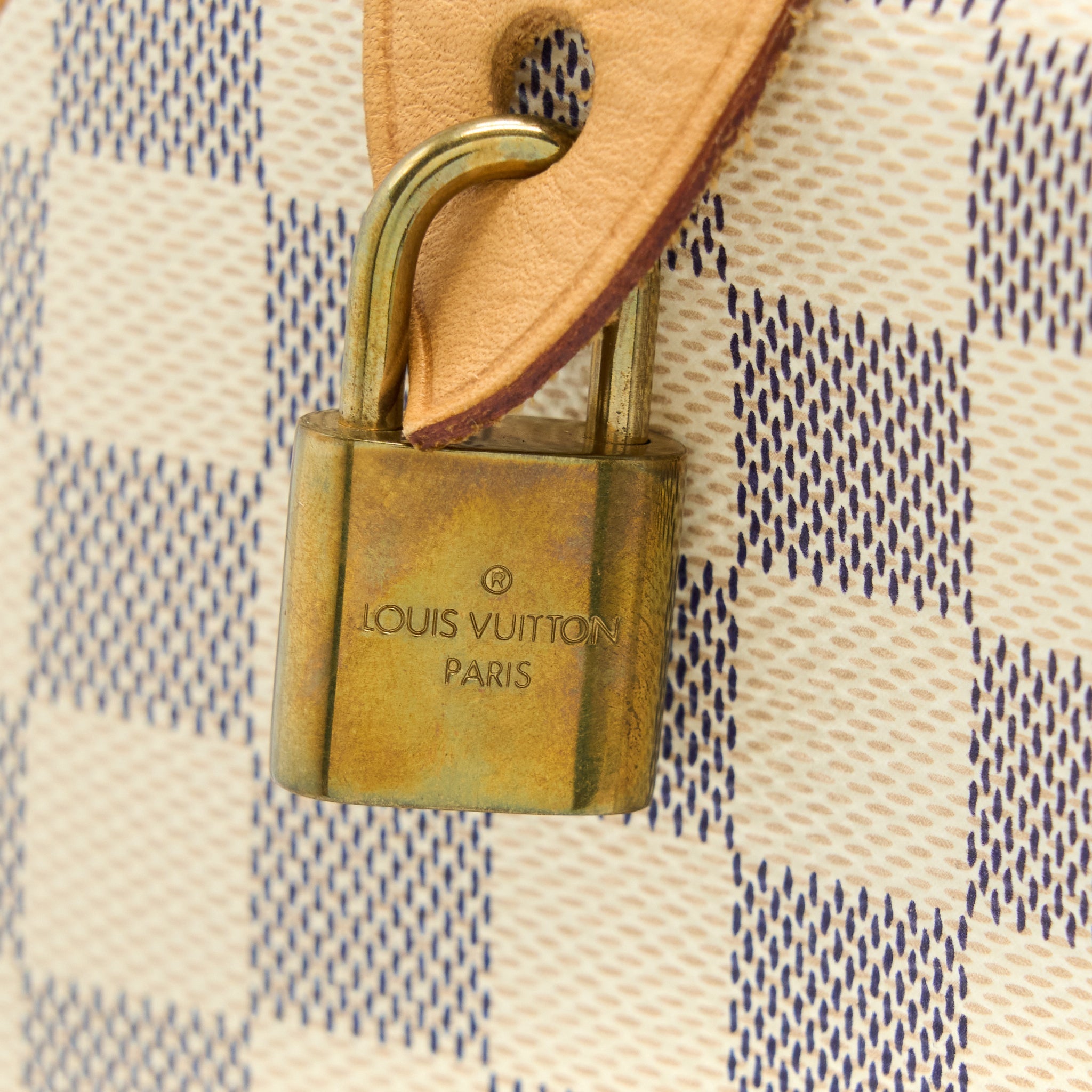 AAA Replica Louis Vuitton LV SPEEDY 30 DAMIER AZUR CANVAS GHW