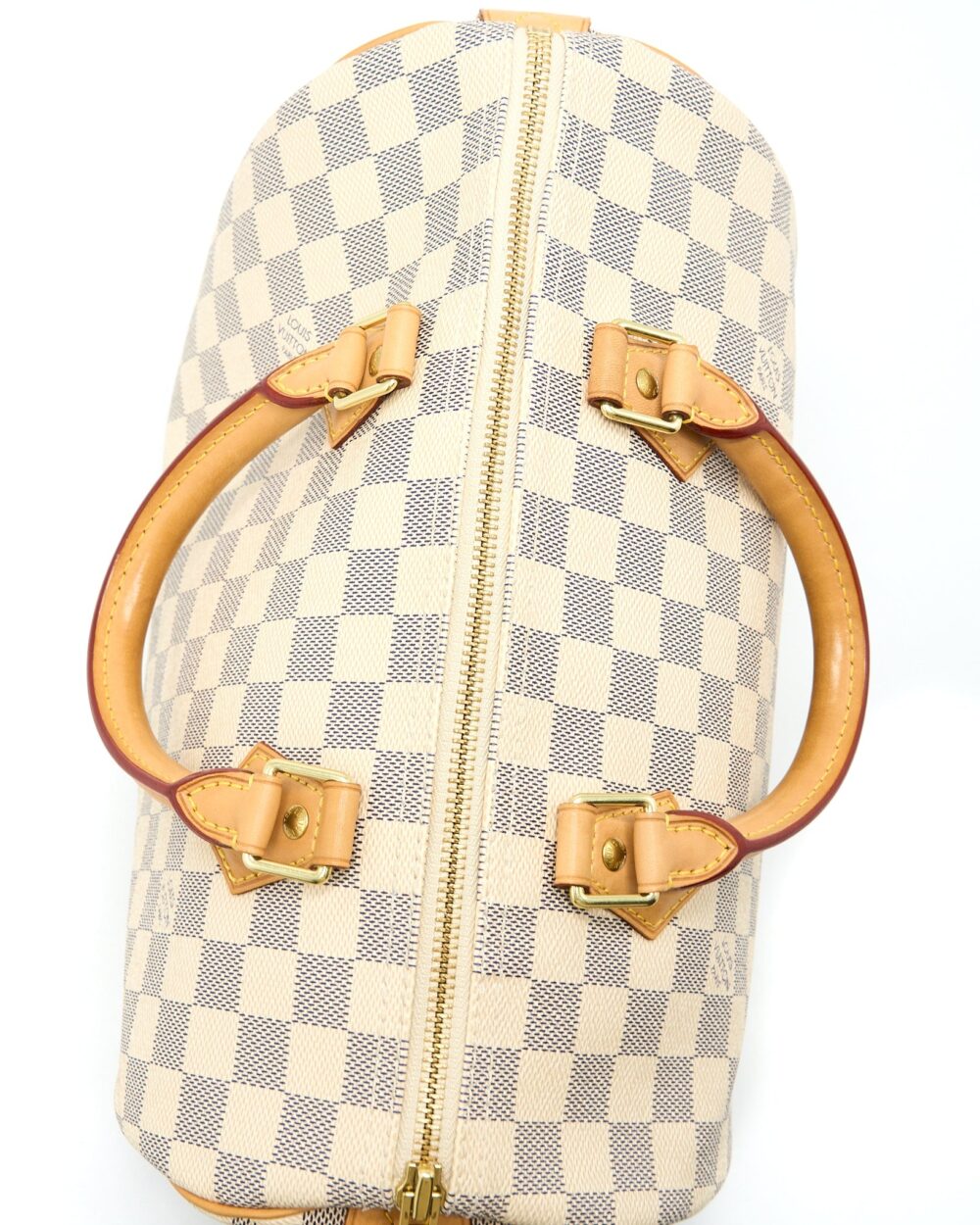 AAA Replica Louis Vuitton LV SPEEDY 30 DAMIER AZUR CANVAS GHW
