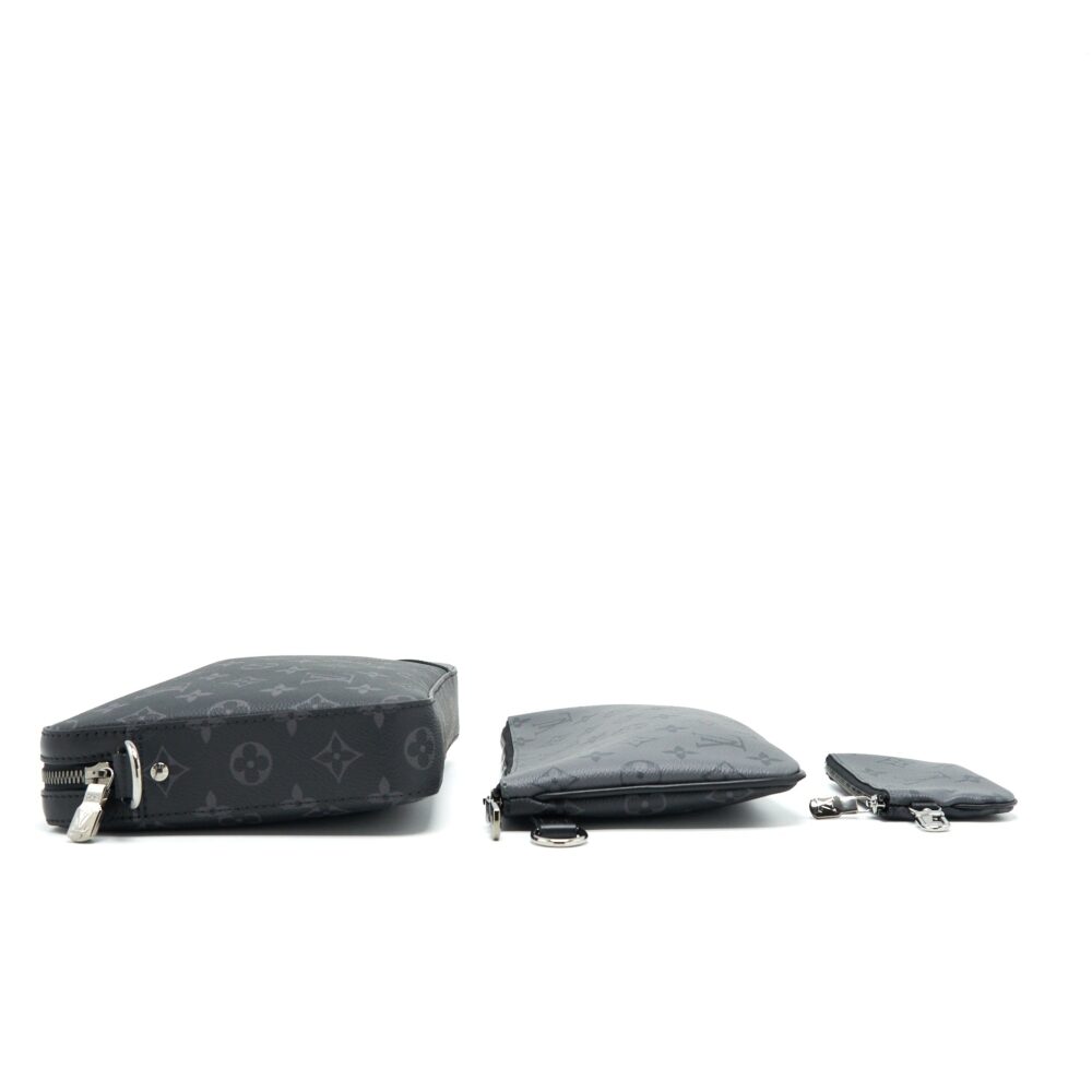 AAA Replica Louis Vuitton LV TRIO MESSENGER MONOGRAM ECLIPSE COATED CANVAS