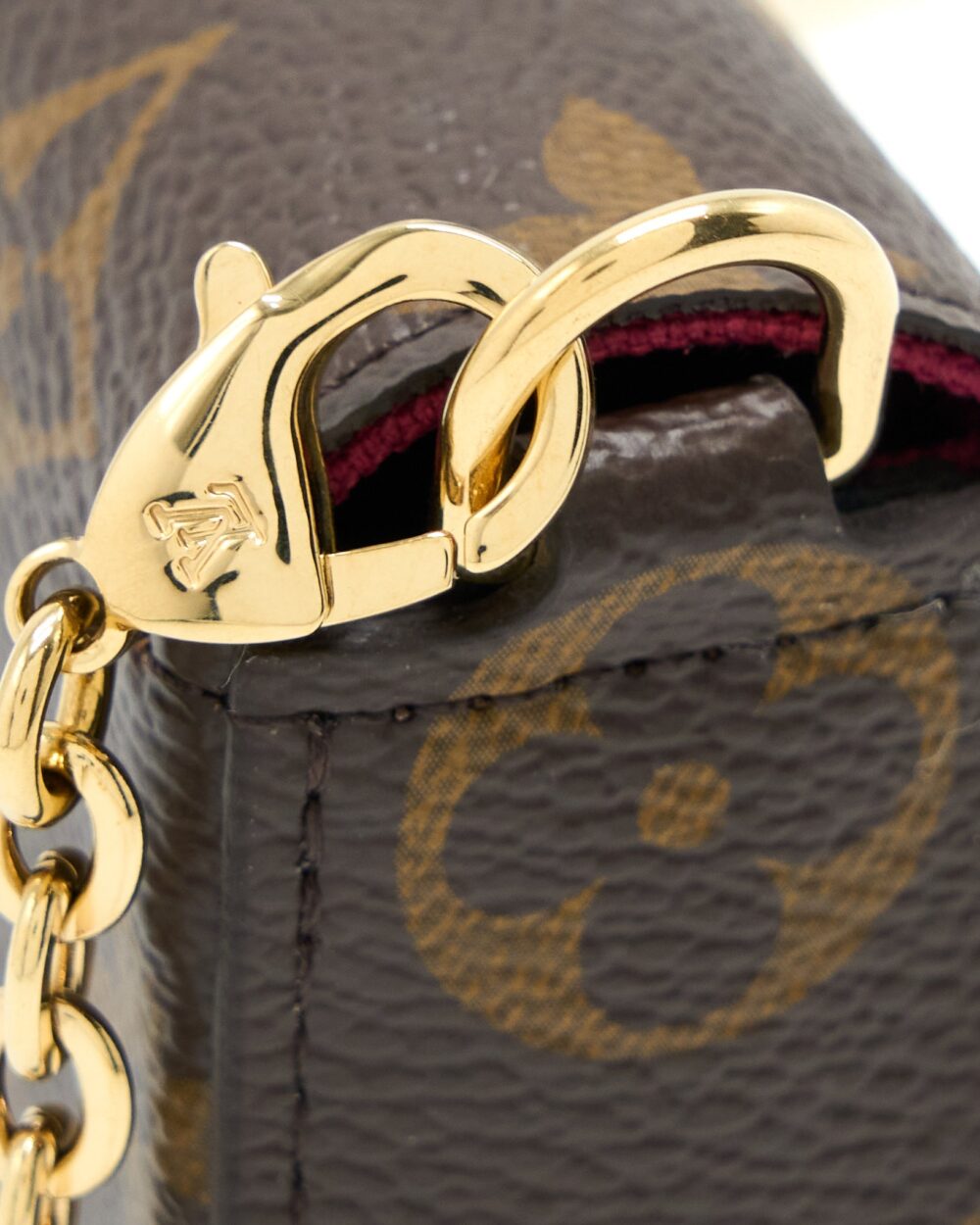 AAA Replica Louis Vuitton LV FELICIE POCHETTE MONOGRAM CANVAS RED GHW