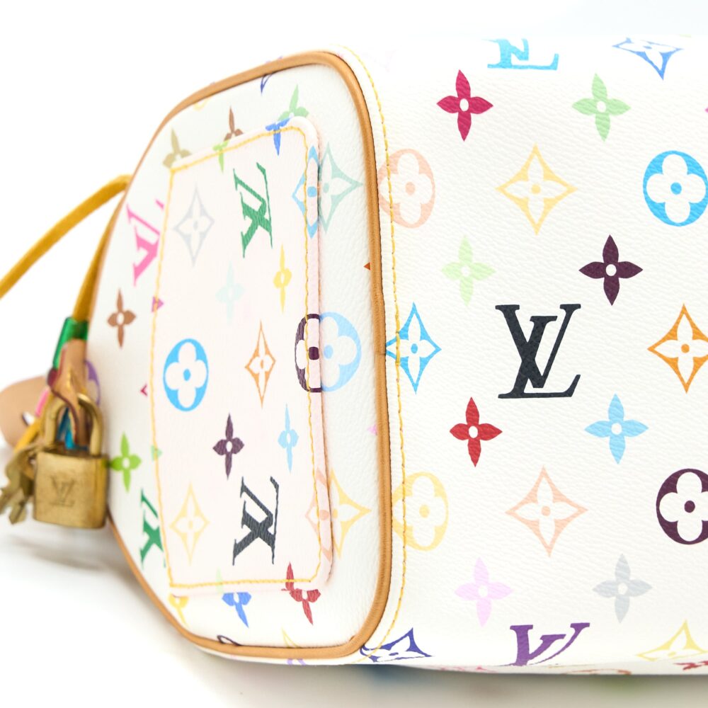 AAA Replica Louis Vuitton LV VINTAGE SPEEDY 25 LIMITED EDITION WHITE/MULTICOLOUR GHW