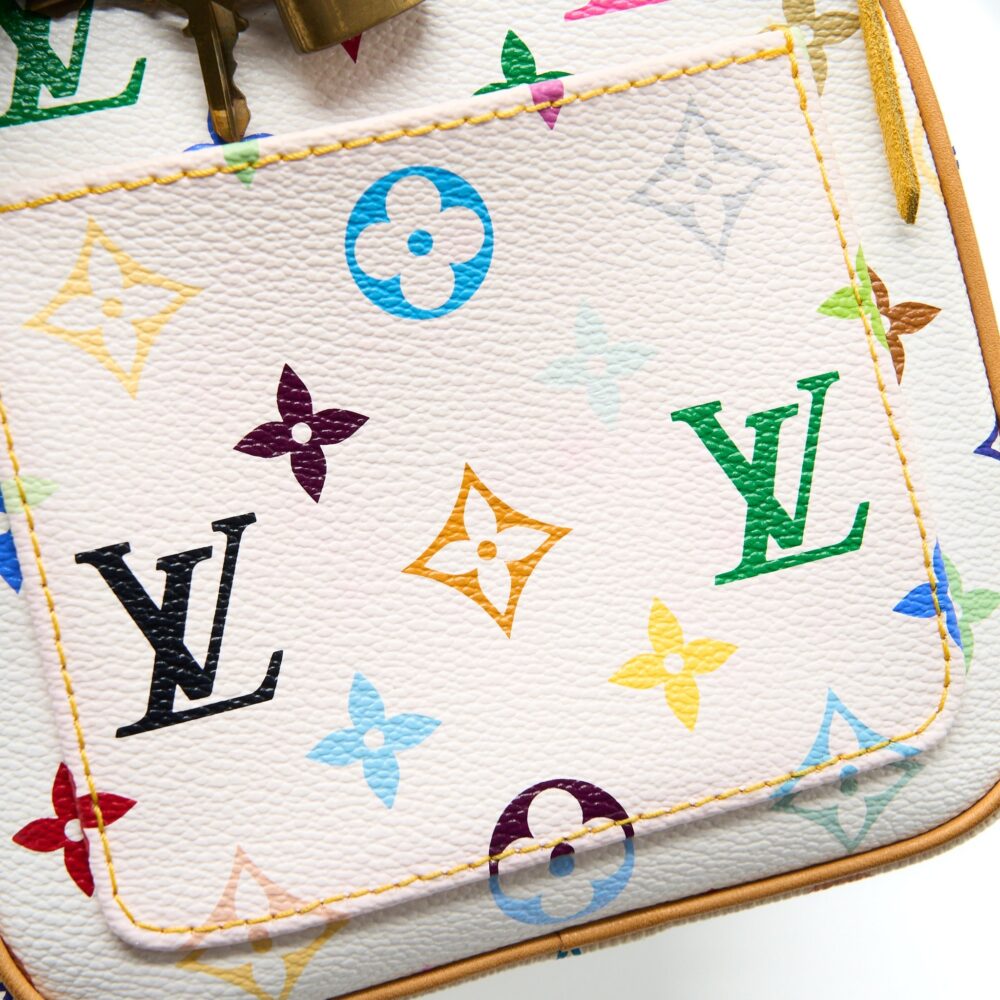 AAA Replica Louis Vuitton LV VINTAGE SPEEDY 25 LIMITED EDITION WHITE/MULTICOLOUR GHW