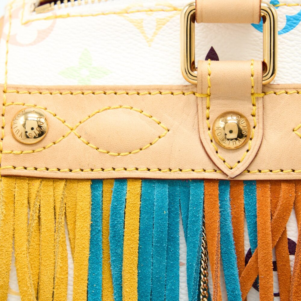 AAA Replica Louis Vuitton LV VINTAGE SPEEDY 25 LIMITED EDITION WHITE/MULTICOLOUR GHW