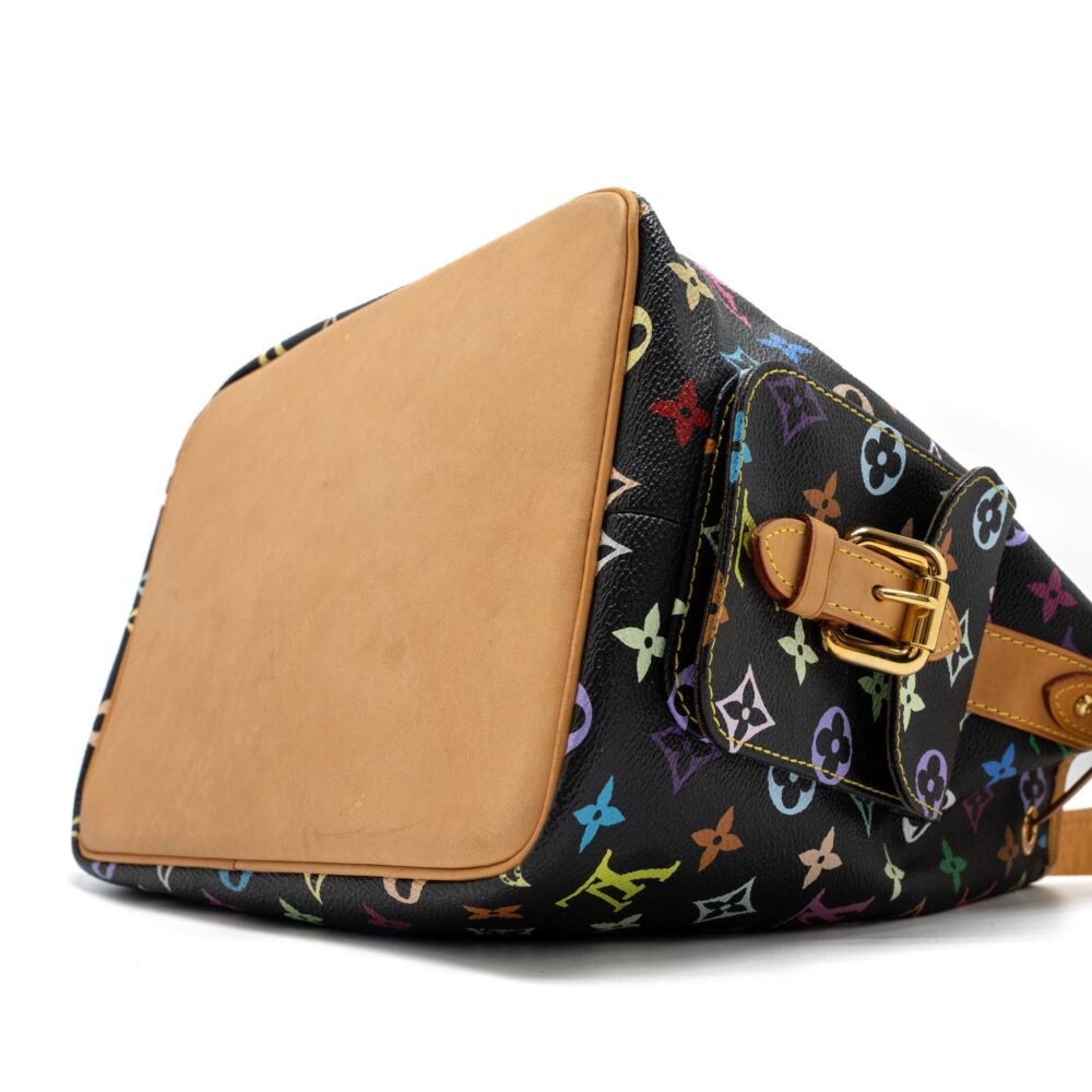 AAA Replica Louis Vuitton LV PETIT NOE MONOGRAM CANVAS BLACK/MULTICOLOUR GHW