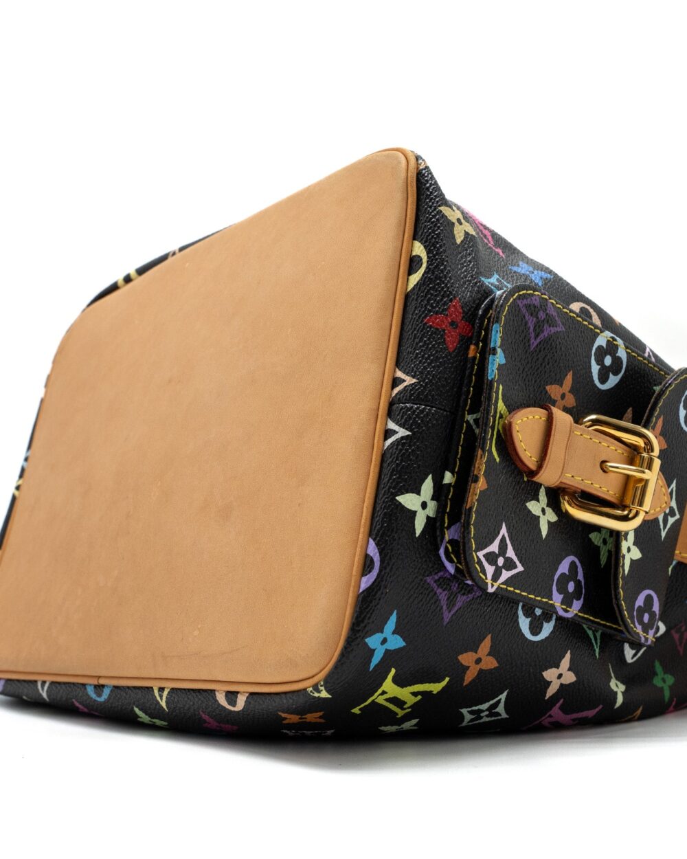 AAA Replica Louis Vuitton LV PETIT NOE MONOGRAM CANVAS BLACK/MULTICOLOUR GHW