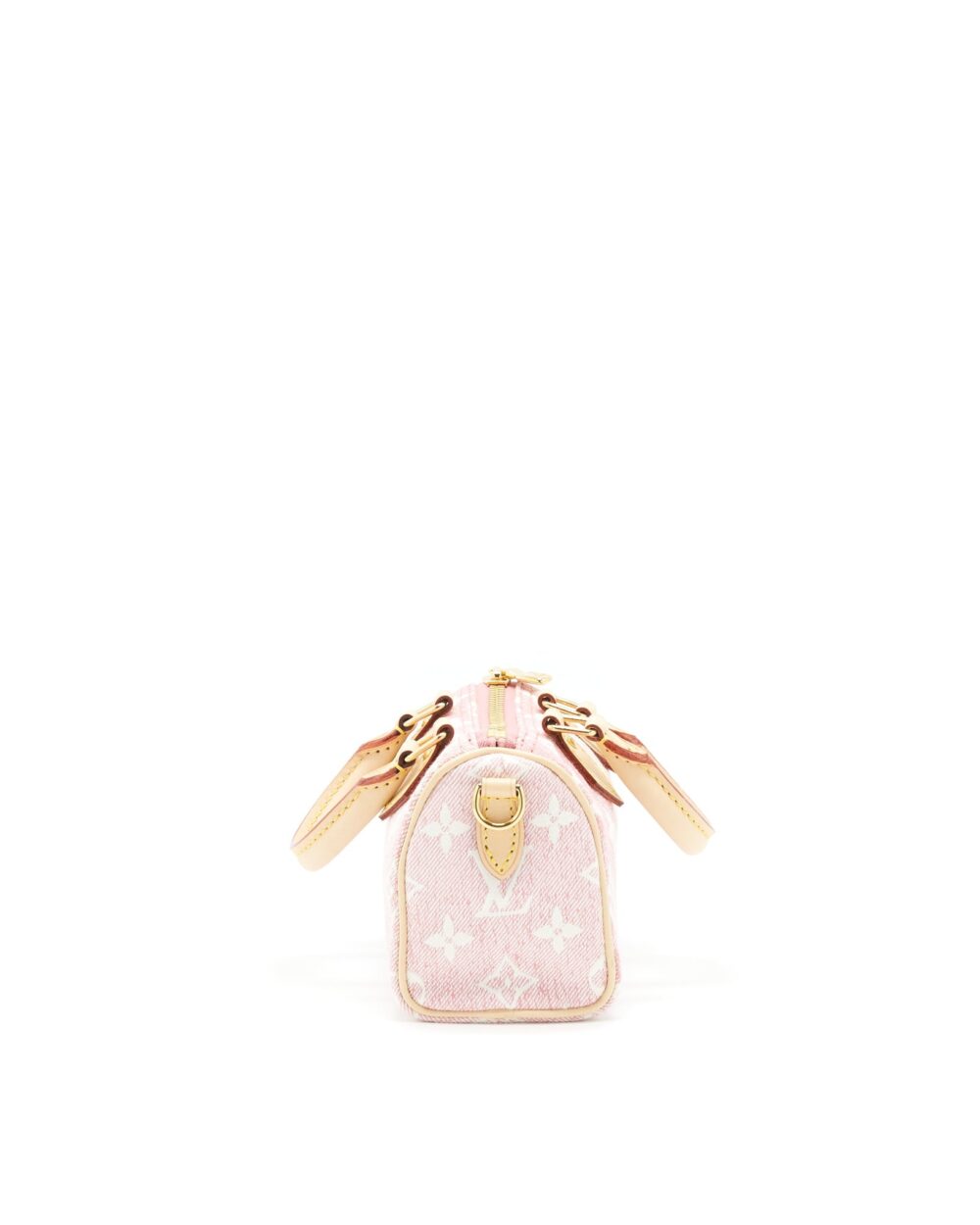 AAA Replica Louis Vuitton LV NANO SPEEDY MONOGRAM JACQUARD DENIM PINK