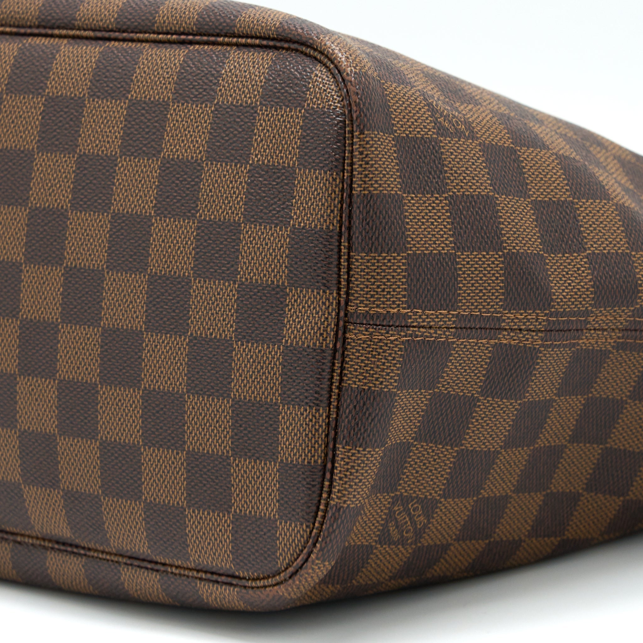AAA Replica Louis Vuitton LV NEVERFULL MM DAMIER EBENE/PINK GHW