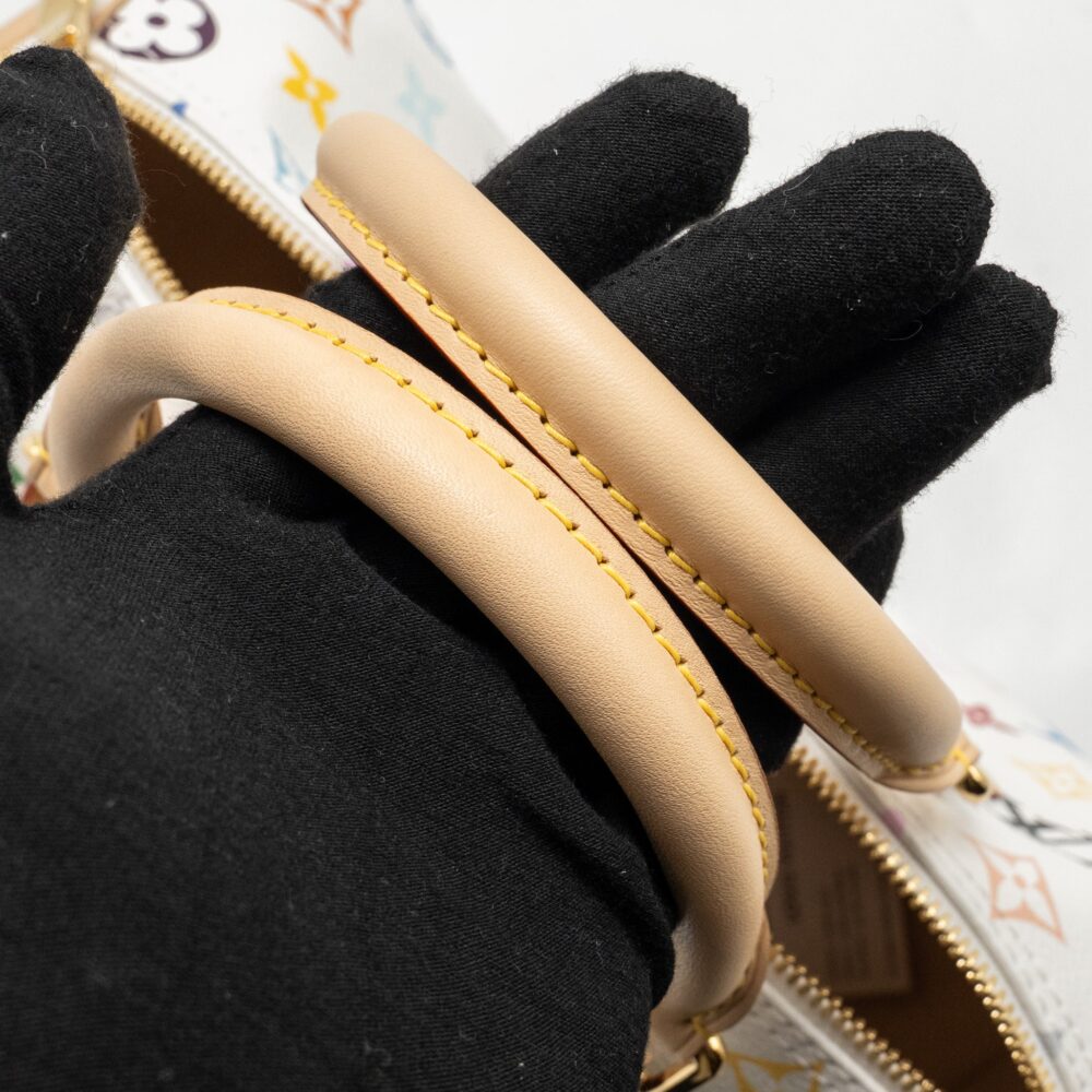 AAA Replica Louis Vuitton LV X TAKASHI MURAKAMI SPEEDY BANDOULIÈRE 25 MONOGRAM CANVAS WHITE/ MULTICOLOUR GHW