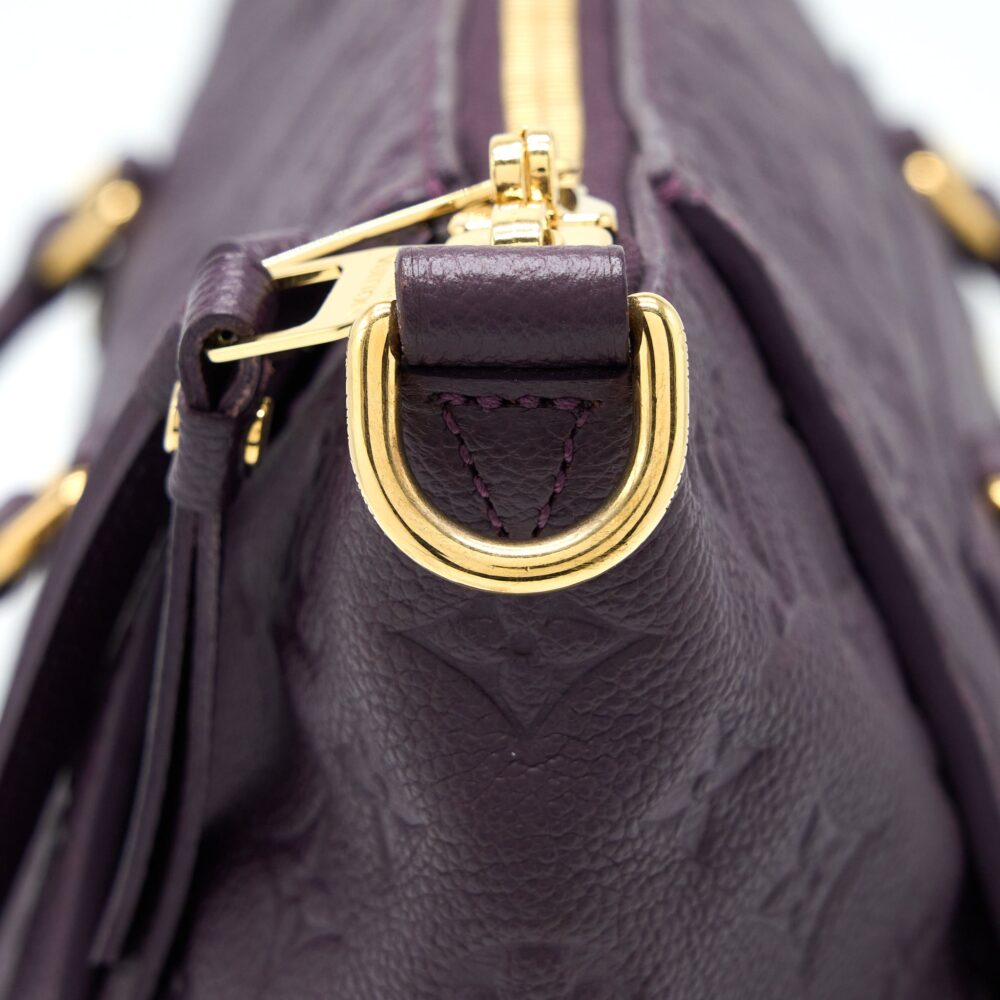 AAA Replica Louis Vuitton LV PETILLANCE TOTE BAG MONOGRAM EMPREINTE DARK PURPLE GHW